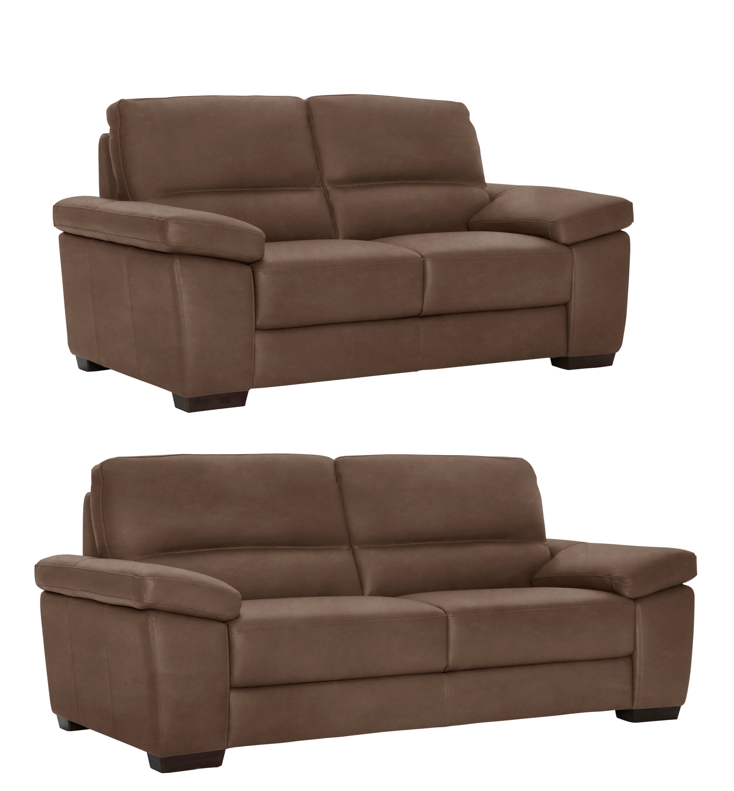 CALIA ITALIA Polstergarnitur »Gaia, hochwertige Garnitur aus 2-Sitzer & 3-Sitzer im edlen Design« Set, 2 Stk. tlg. aus pflegeleichtem Luxus-Microfaser Ginevra Hydro Care