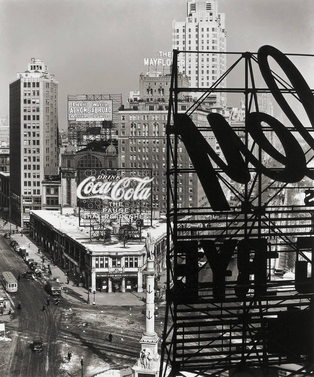Columbus Circle, New York by Berenice Abbott - Open Edition.