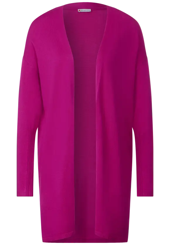 Langer Cardigan - bright cozy pink