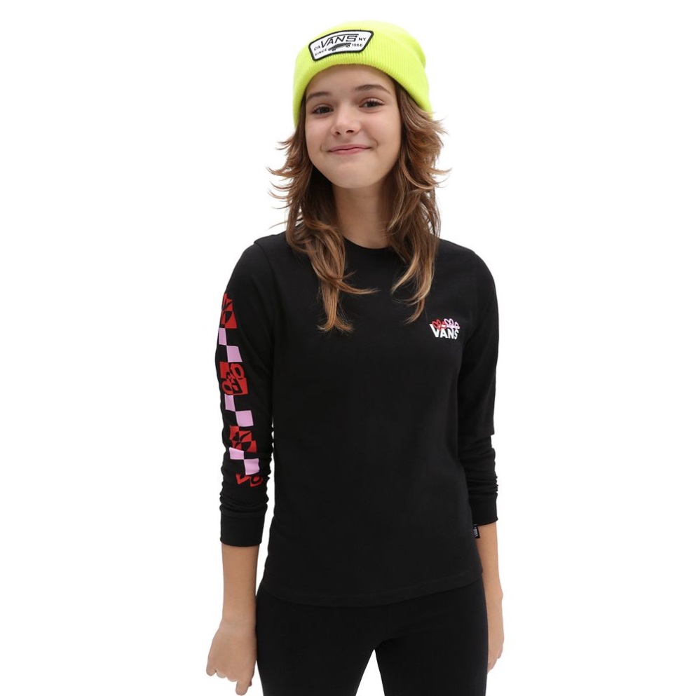 Vans Youth Valentines LS Black