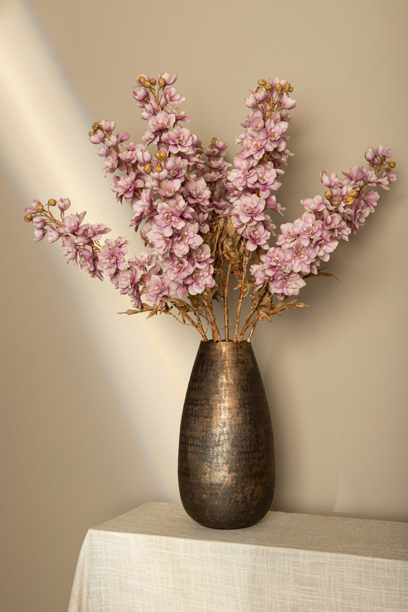 Ptmd fleur artificielle delphinium - 45x11x94 cm - plastique - pourpre