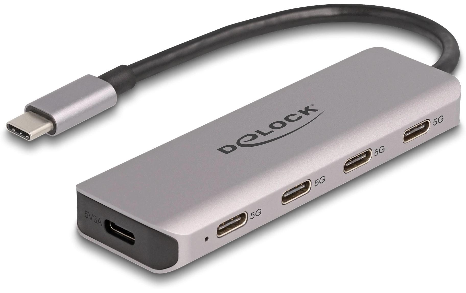 USB-Hub 4x USB C 5GbpsUSB Hub mit vier USB 3.0 Anschlüüssen