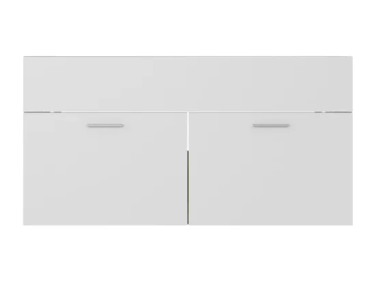 Armoire d'évier Blanc et chêne sonoma Bois d’ingénierie