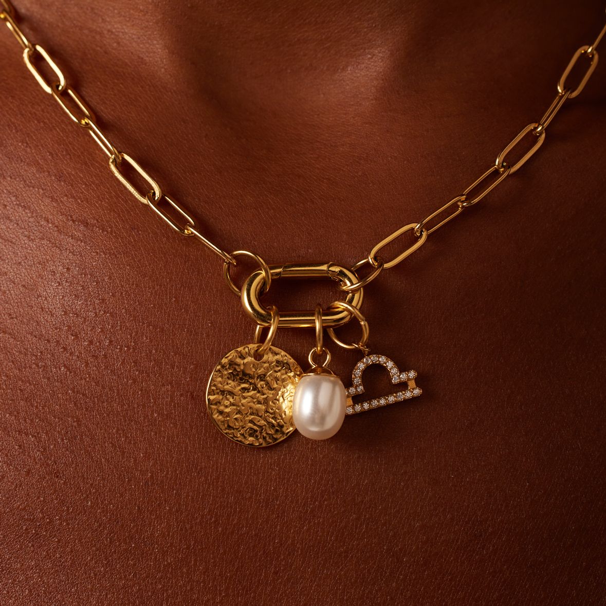 Stalen goldplated bedel munt