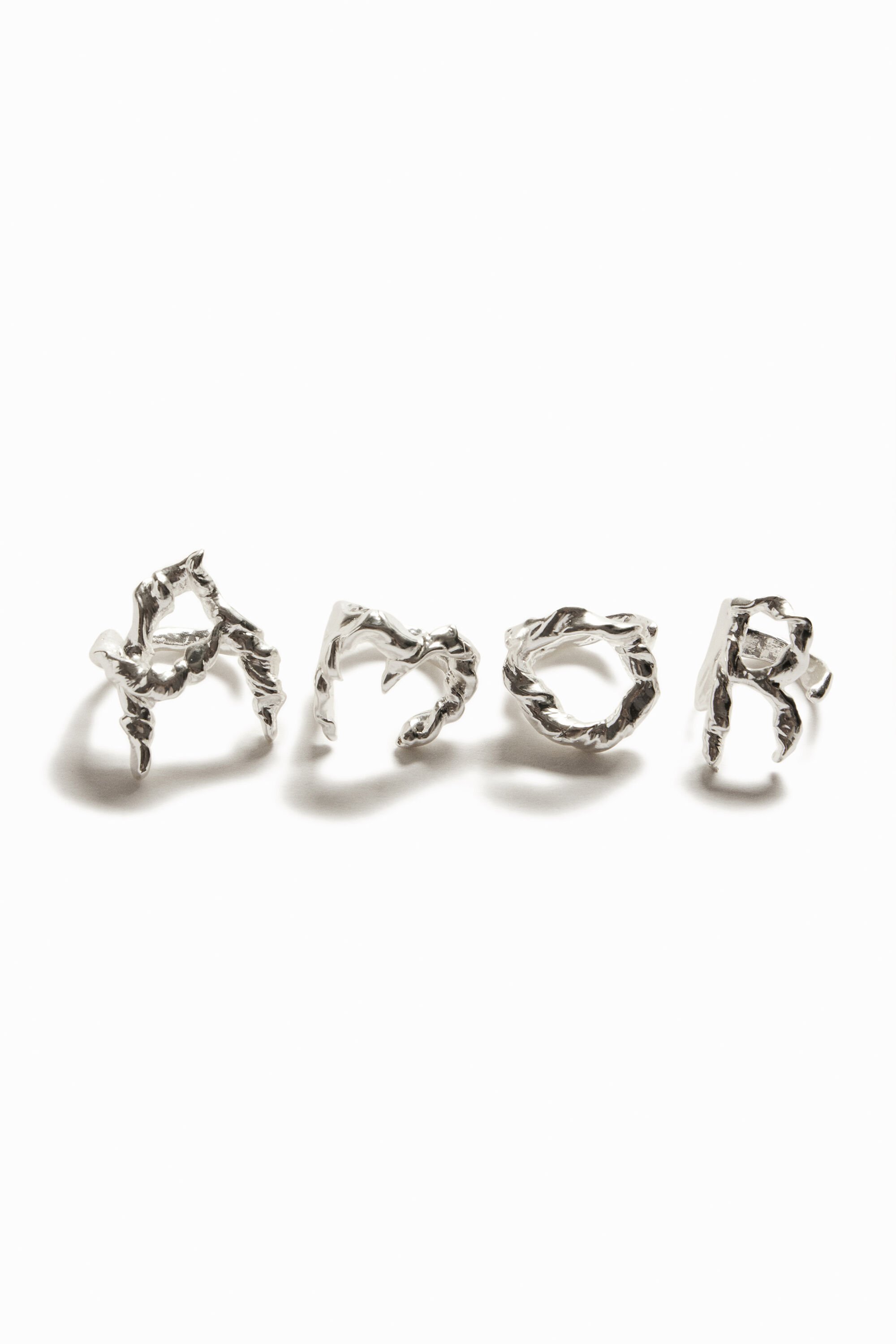 Bague lettre M plaquée argent Zalio