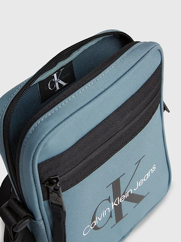 Bolsa de ombro estilo repórter com logotipo