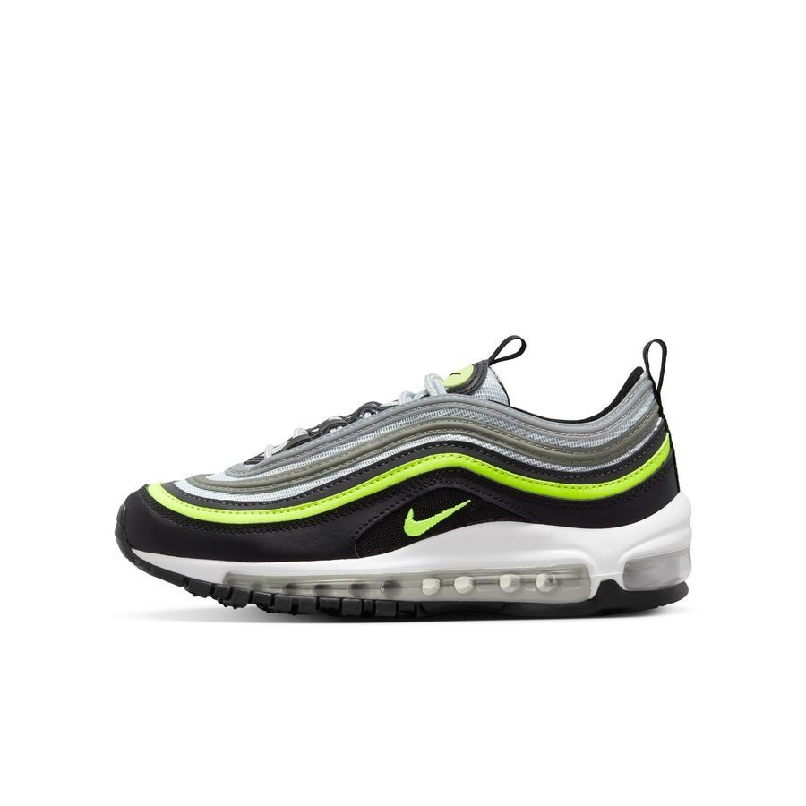 Nike Chaussures Air Max 97 - Gris/Jaune Fluo/Noir/Blanc Enfant