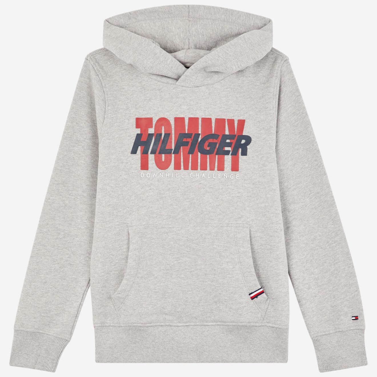 Tommy Hilfiger Sweat à capuche en Coton mélangé à logo gris