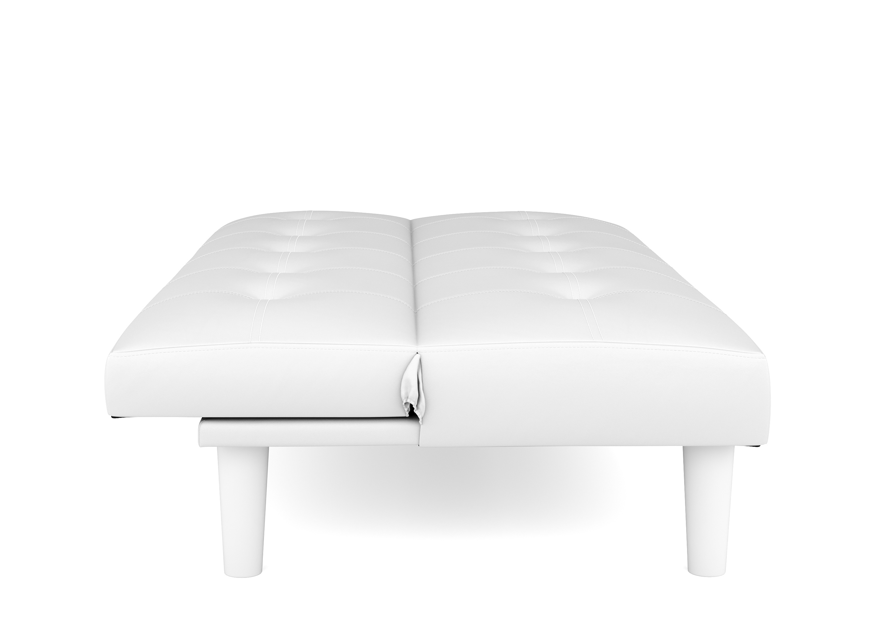 Schlafsofa Leder PUMA weiss