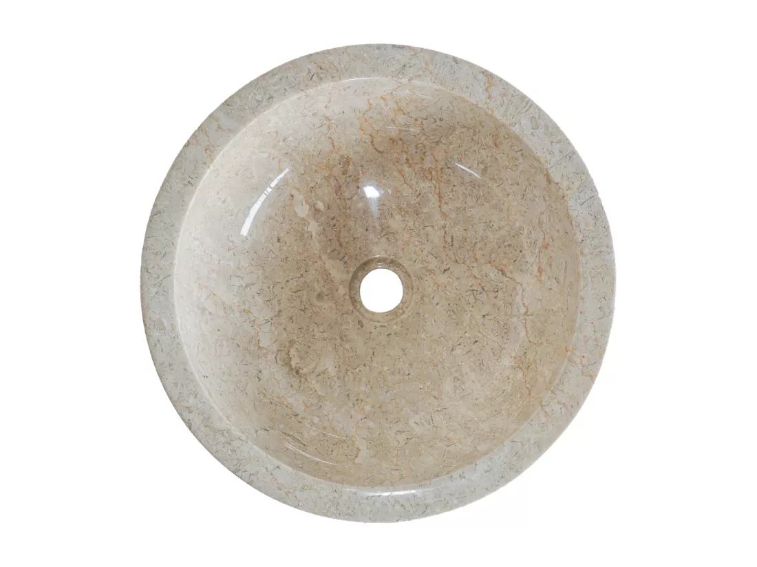 Vasque de salle de bain en marbre MARBLE - couleur crème