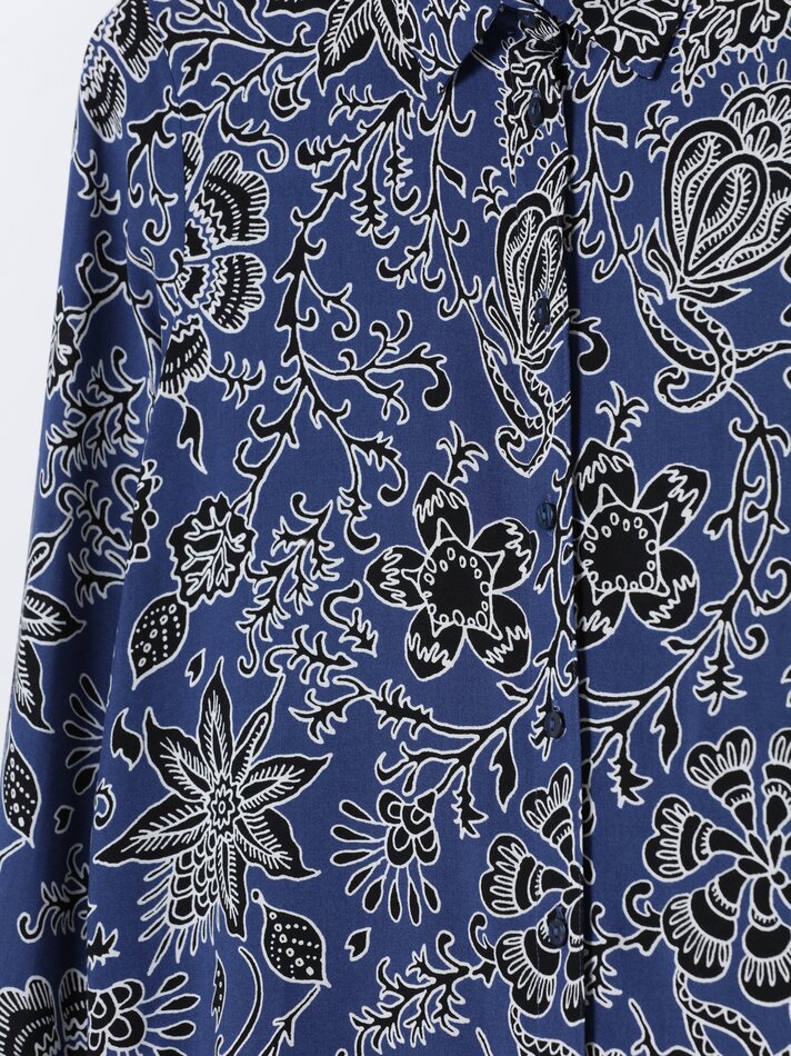 Camisa fluida - Azul-marinho
