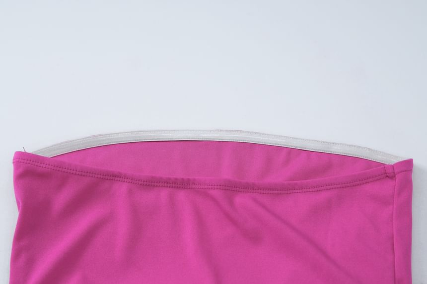 SugaSaurus - Strapless effen uitlopende jumpsuit