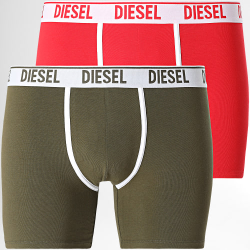 Lot de 2 Boxers Sebastian 00S7J4-0SFAC Rouge Vert Kaki