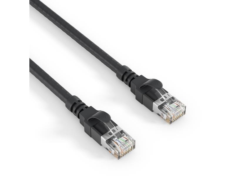 PureLink Patchkabel Cat 6A, S/FTP, 10 m, Schwarz Premium Cat.6a Patchkabel, RJ45, S/FTP, LSZH –  HDBaseT zertifiziert