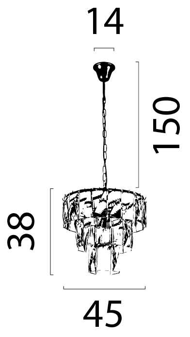 Hanglamp 2440-02-45 Baroc ⌀45  cm