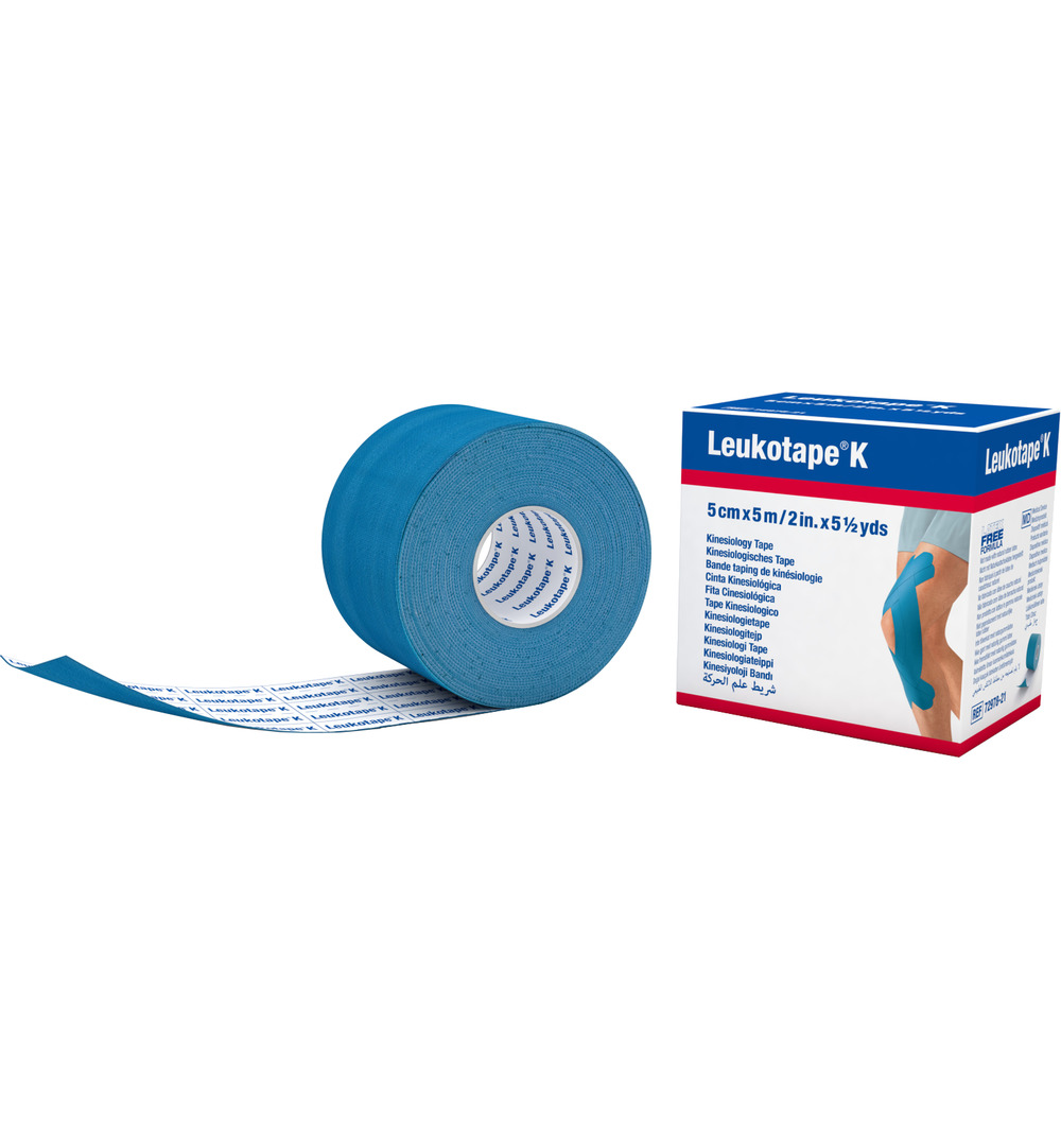 Leukotape K 5m x 5 cm blauw (1 stuk)