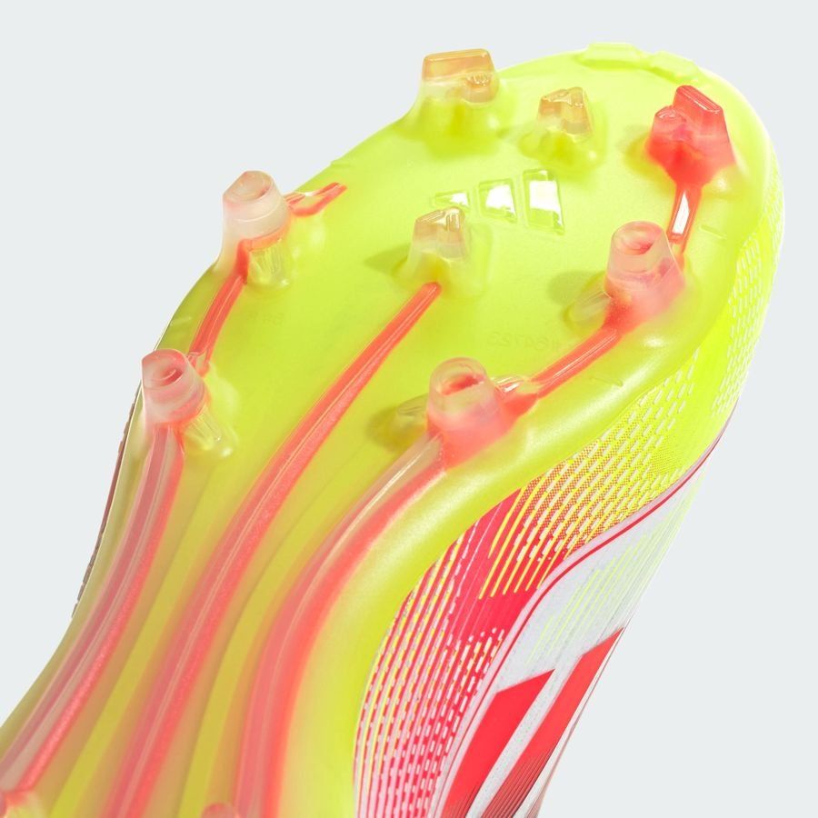 adidas F50 Pro Mid FG Pure Victory - Blanc/Lucid Red/Jaune Femme