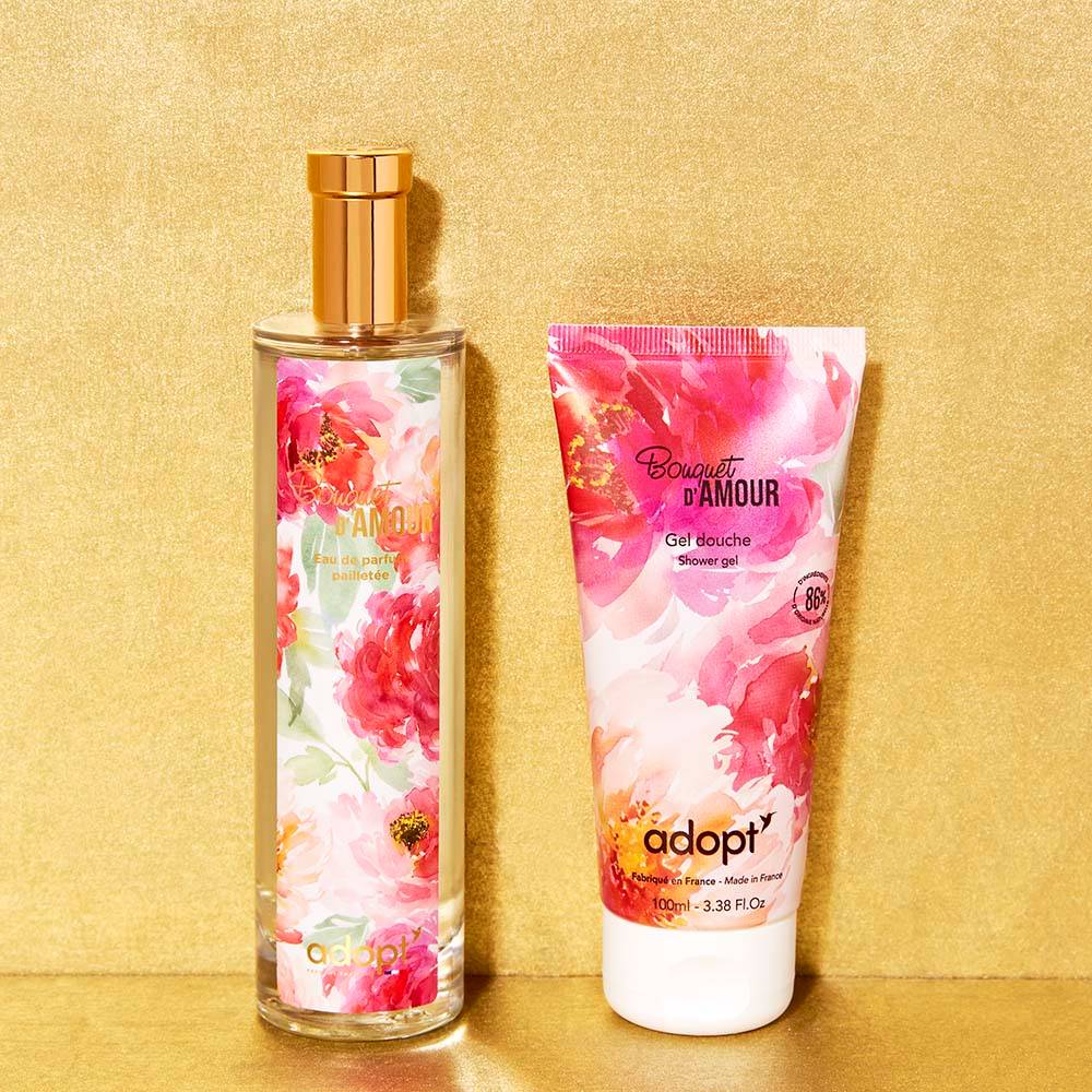 Bouquet d'amour - Coffret eau de parfum 100ml + gel douche