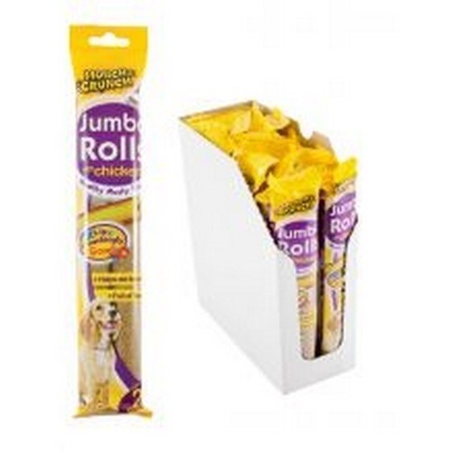Pacote com dois rolinhos grandes para cachorro, sabor frango.