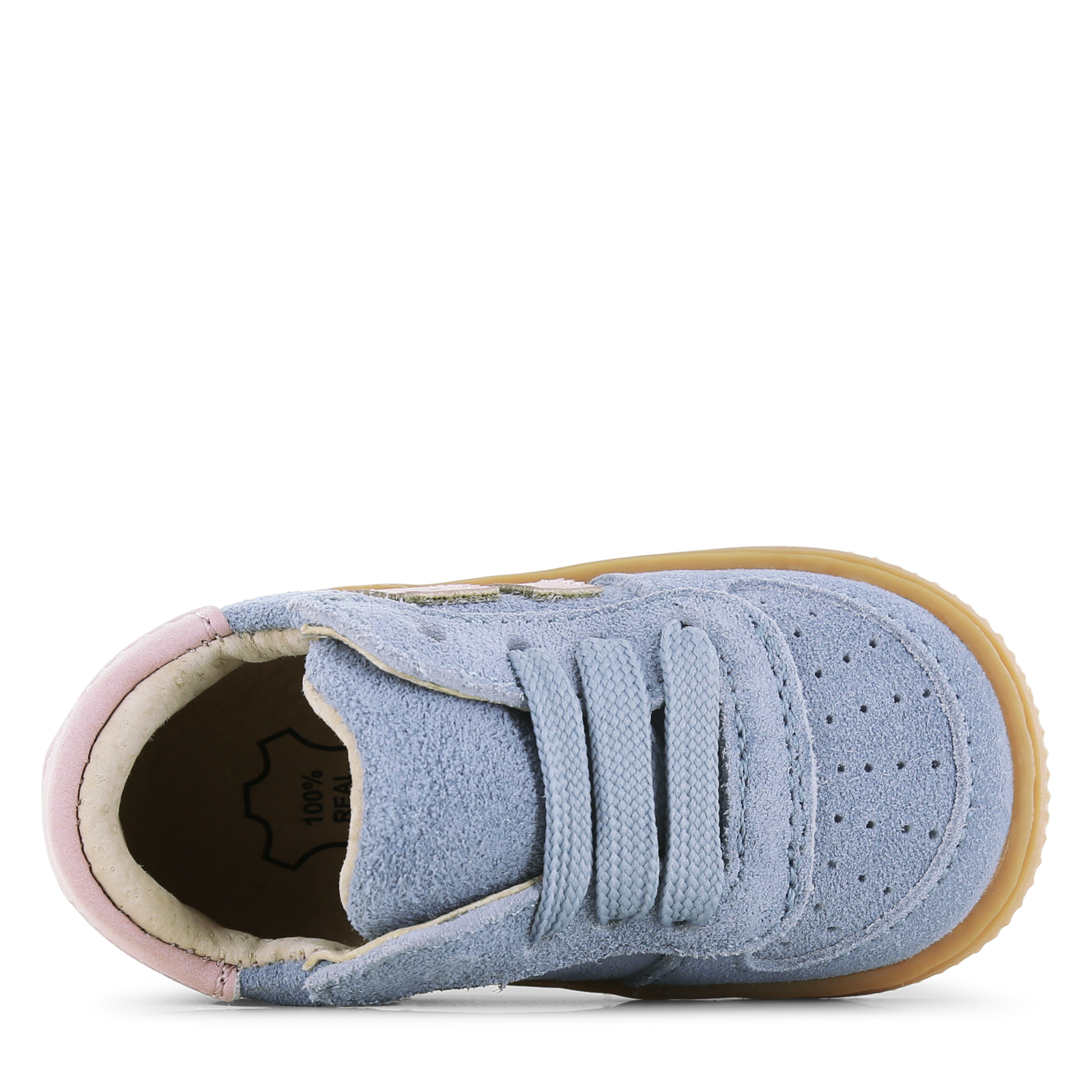 Shoesme blauw-roze suède sneakertje Leer | Meisjes schoenen