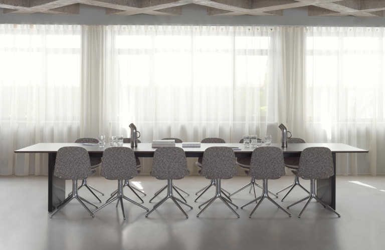 Normann Copenhagen Panel eettafel 100x420 Black onderstel, Dark Brown