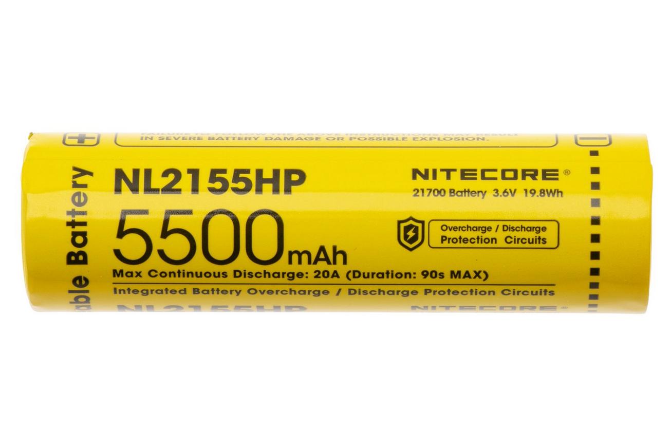 Nitecore NL2155HP oplaadbare 21700 Li-ion accu, 5500 mAh