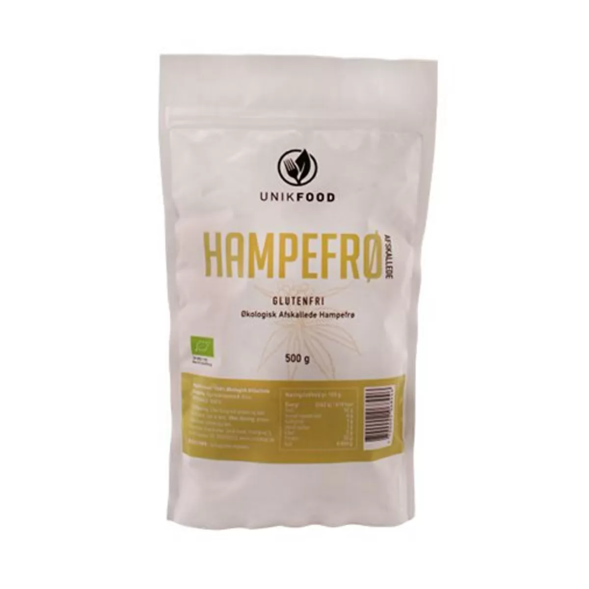 Unik Food Hampefrø afskallede Ø - 500 g