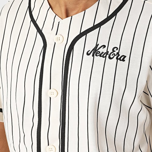 Tee Shirt Baseball A Rayures Pinstripe Jersey 60416415 Beige