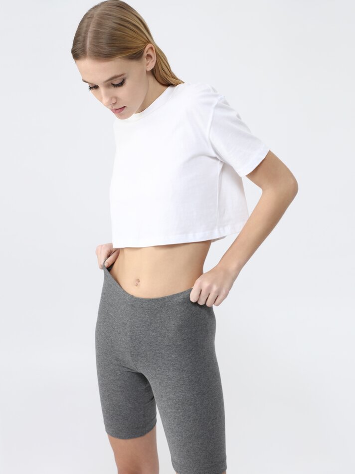 Calça legging de ciclismo - Cinza antracite