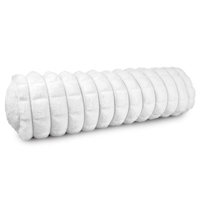 Housse coussin et coussin polochon imitation fourrure matelassée