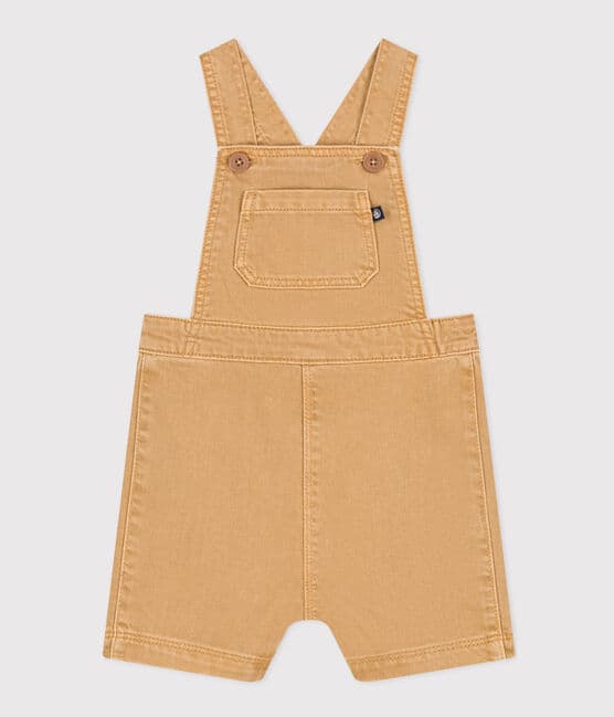 Salopette courte en denim de couleur bébé