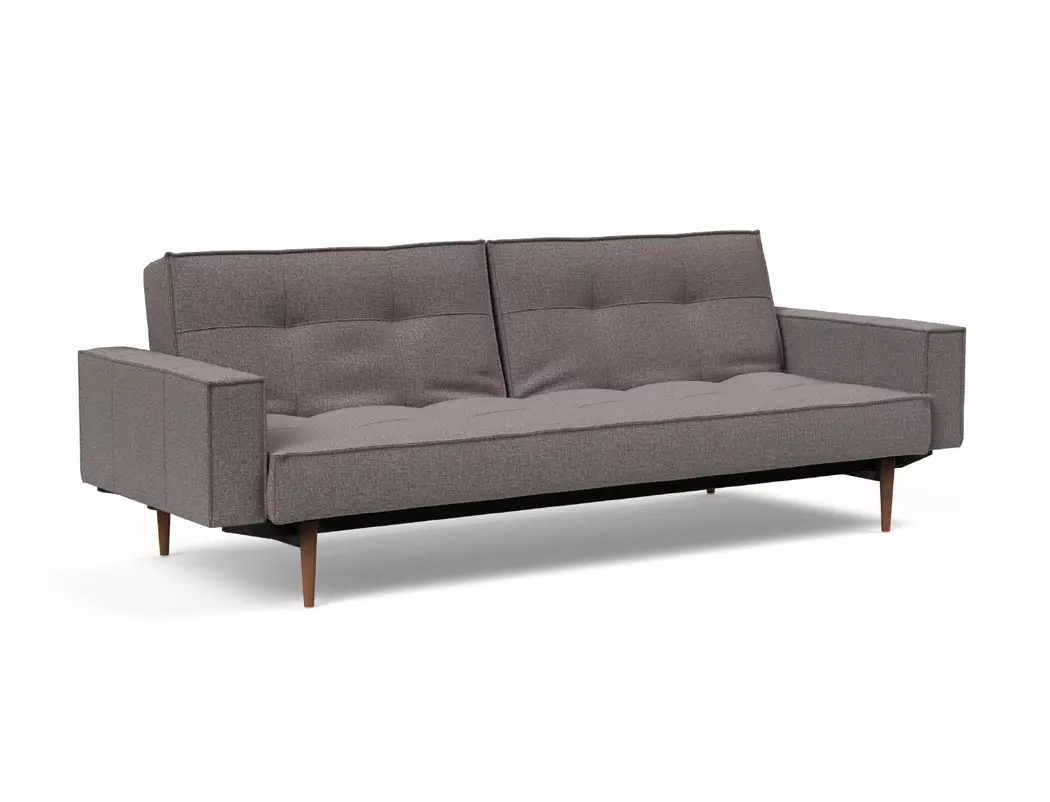 Schlafsofa mit Armlehnen Splitback Styletto dunkel