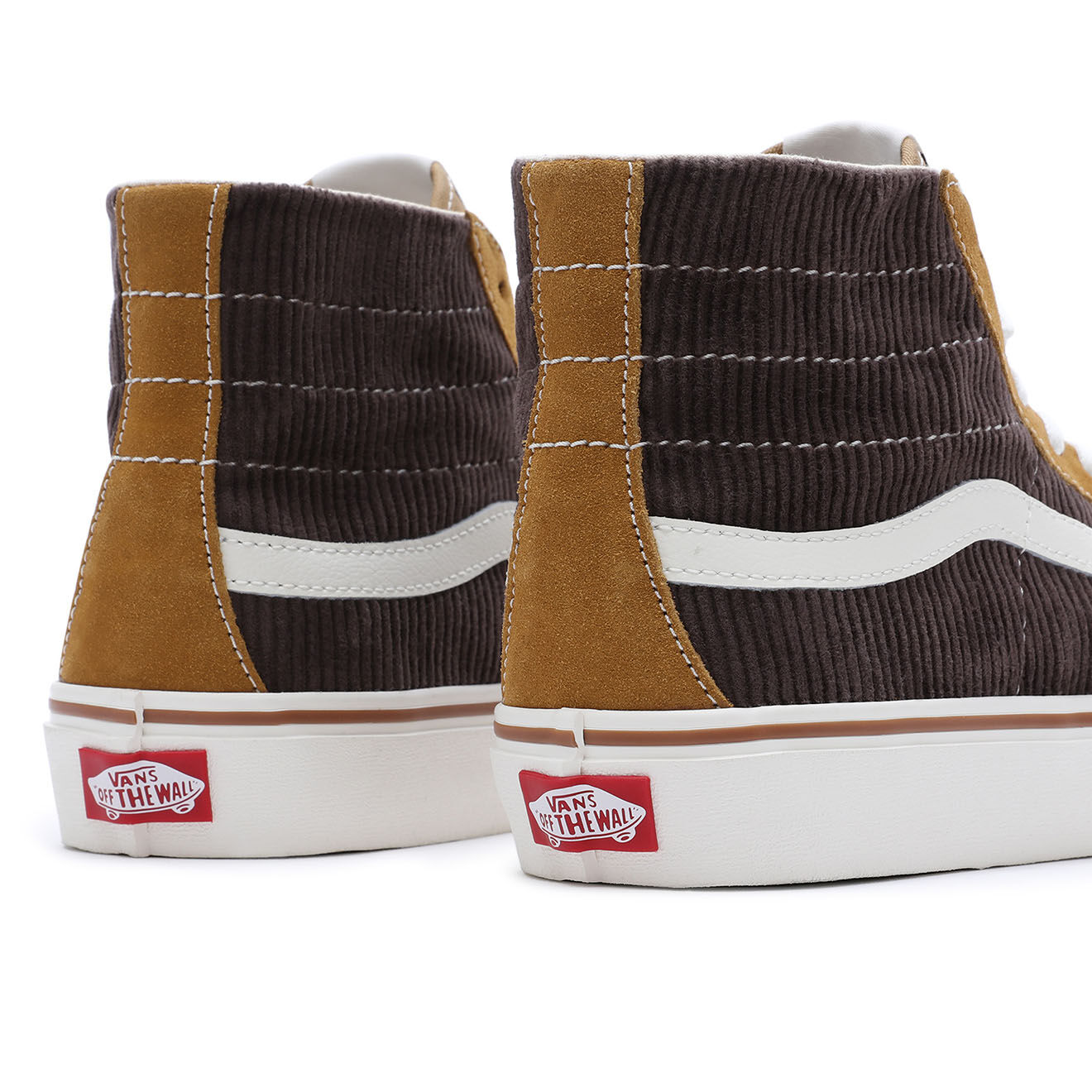 Vans Baskets en Velours de Cuir & Velours côtelé SK8-Hi 138 Decon VR3 S marron