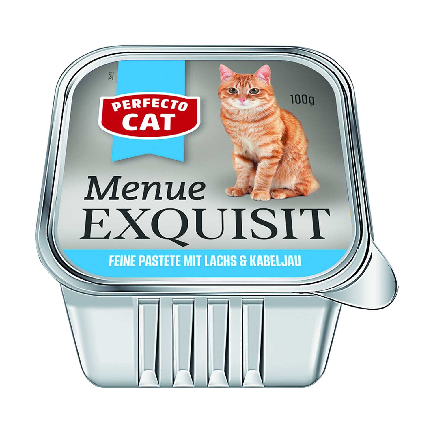 Perfecto Katzenfutter Pastete, Lachs und Kabeljau 100g