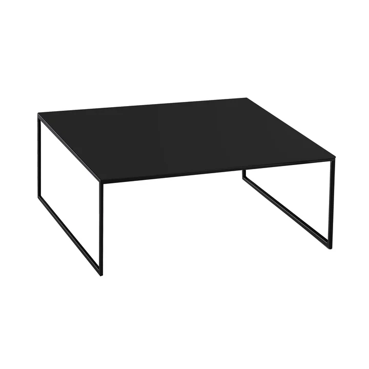 Hans Hansen - Less H 15/2 Couchtisch, Kufengestell schwarz / HPL schwarz