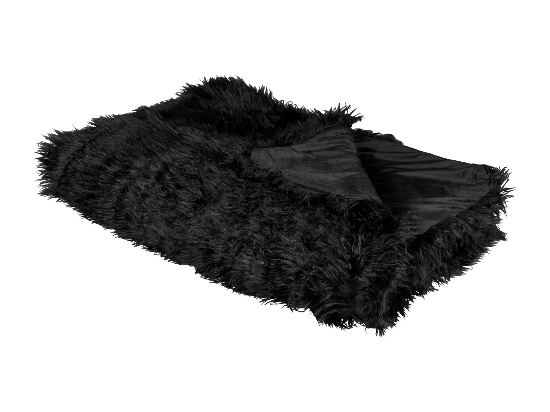 Couvre-lits DELICE Tissu 150 x 200 cm Noir