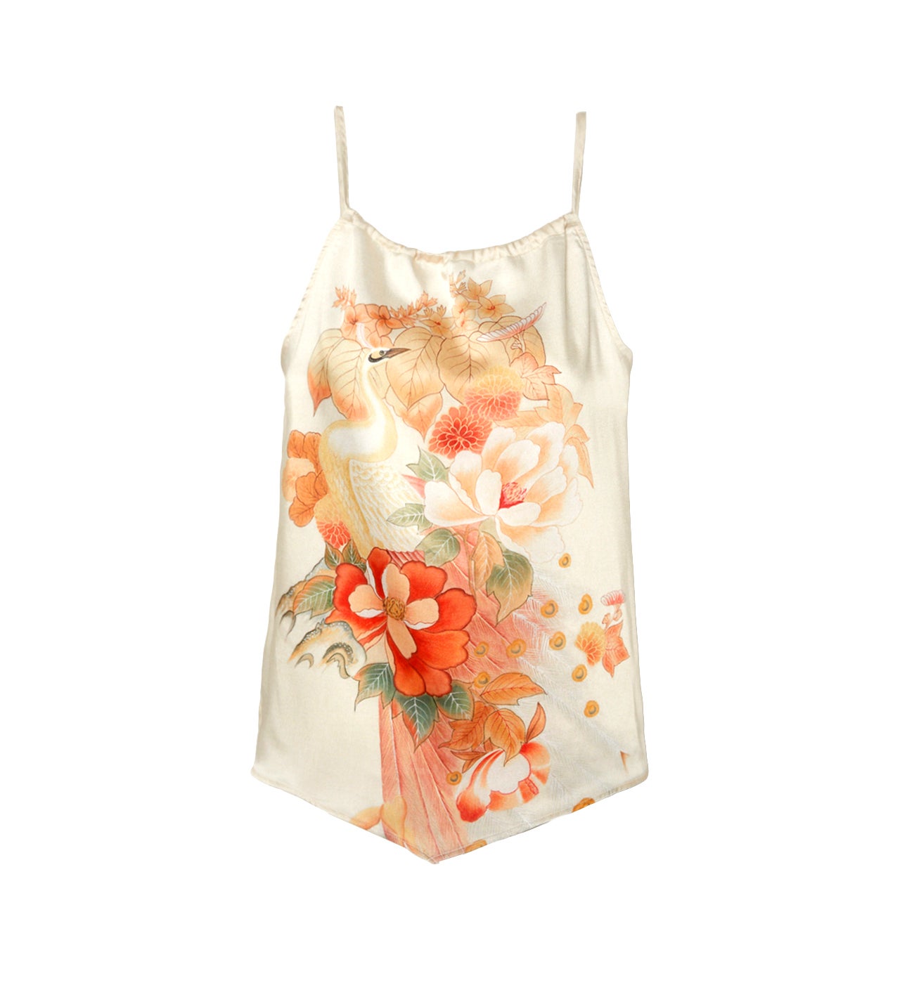 Top en satin imprimé - Imprimé écru