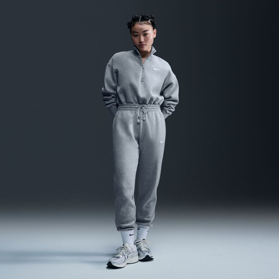 Nike Sweat NSW Phoenix Fleece - Gris/Blanc Cassé Femme