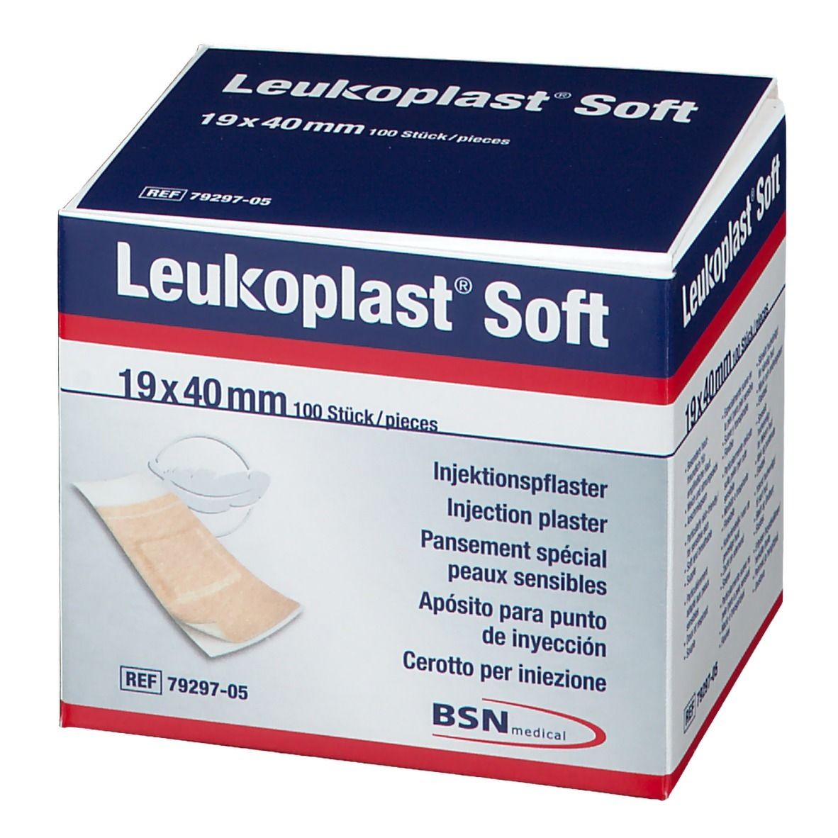 Leukoplast® Soft Injektionspflaster 0,04 m x 1,90 cm