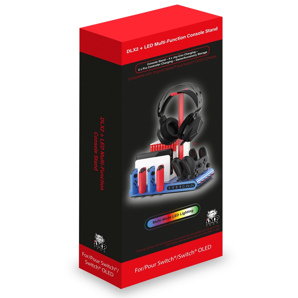 iMP Tech Nintendo Switch & OLED DLX2+LED Multifunktions-Ladestation