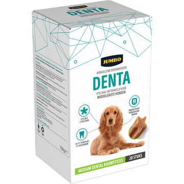 Jumbo Aanvullend Dierenvoeder Denta Medium Dental Kauwsticks 28 Stuks 720 g