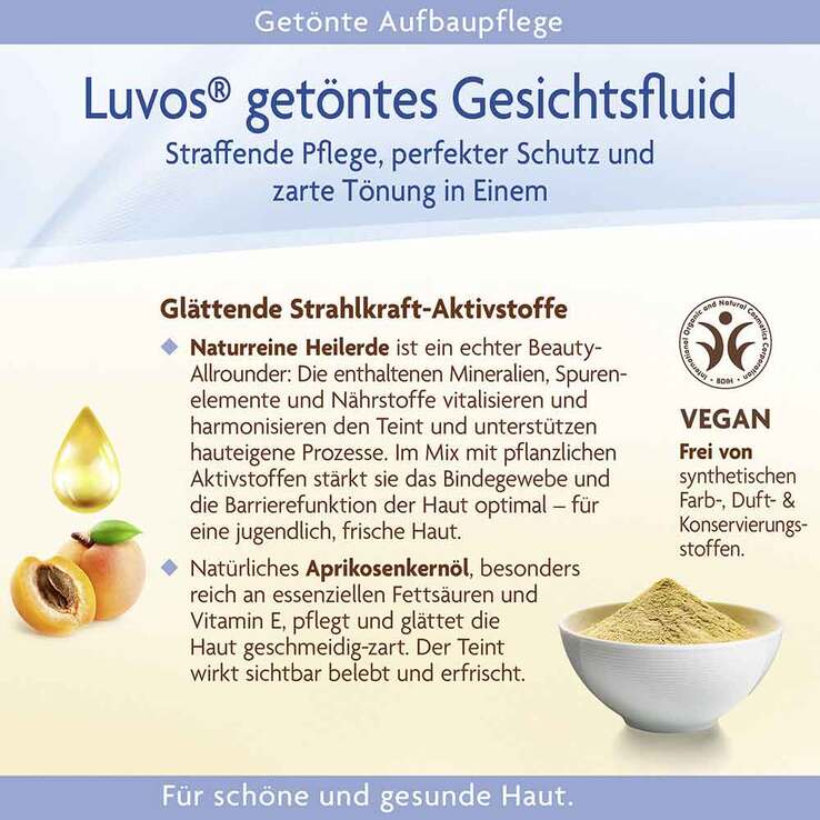 Luvos Naturkosmetik getöntes Gesichtsfluid hell, 50 ml