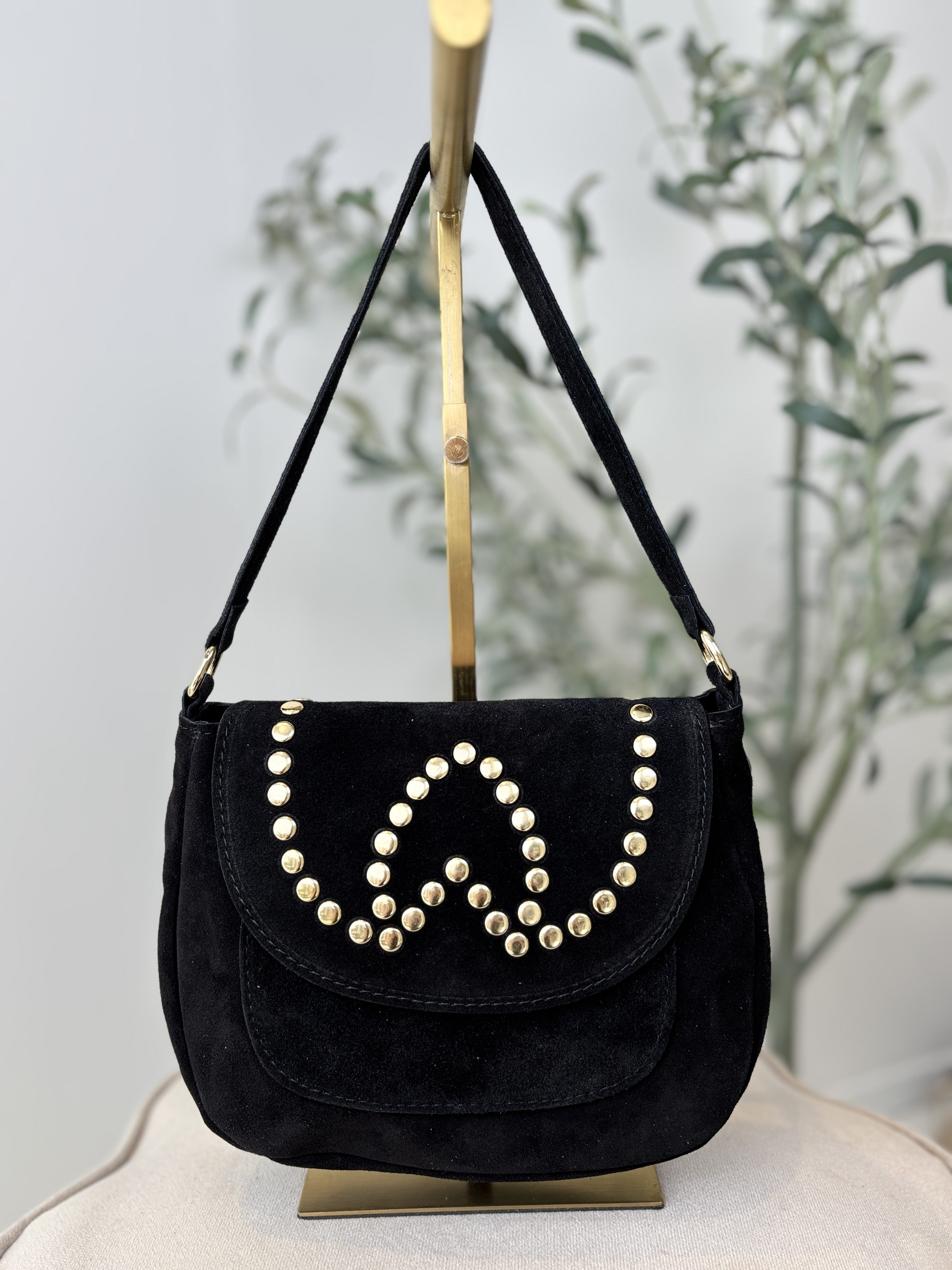 Winona Bag - Suede Zwart