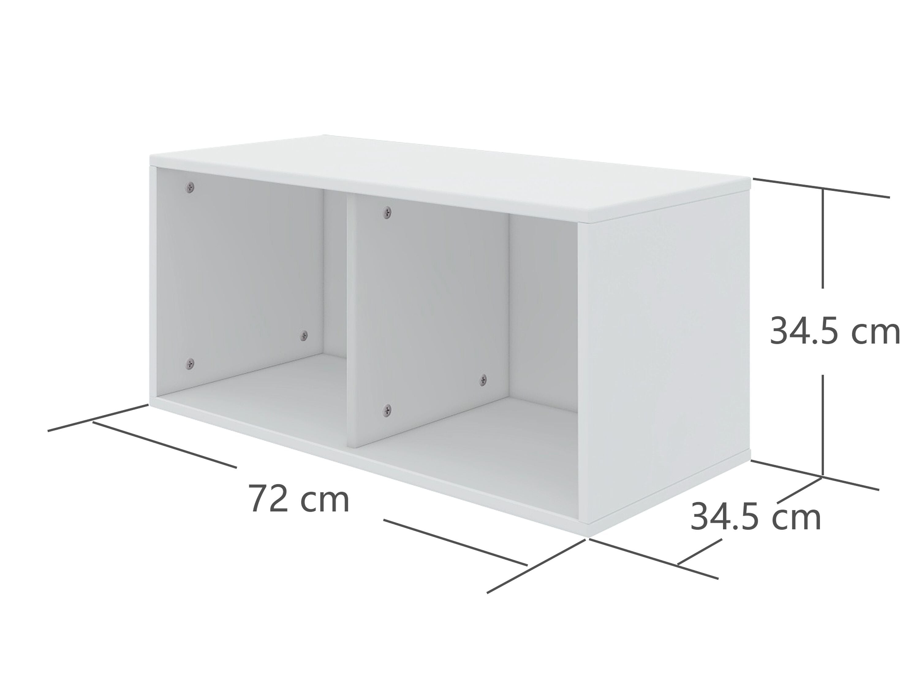 Flexa ROOMIE Wandregal - Weiss / B: 72.0 cm x T: 34.5 cm x H: 34.5 cm