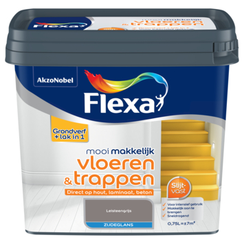 Flexa vloer en trap zijdeglans leisteengrijs 750 ml