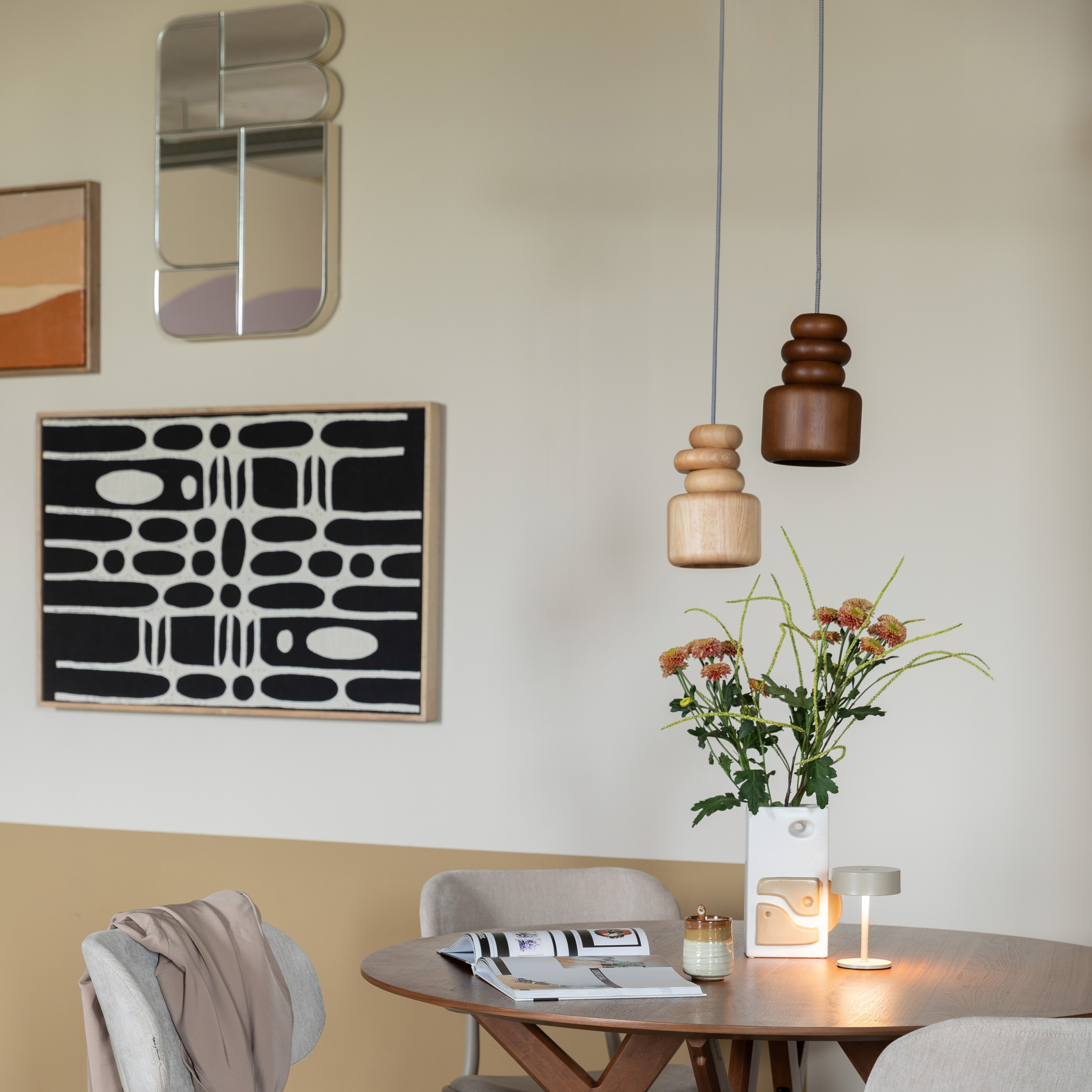 Zuiver x fonQ Dicky Hanglamp - Walnoot