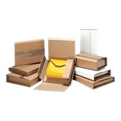 Etui postal spécial classeur à fermeture adhésive 32 cm x 29 cm - kraft - 0 à 80 mm - Logisitpack