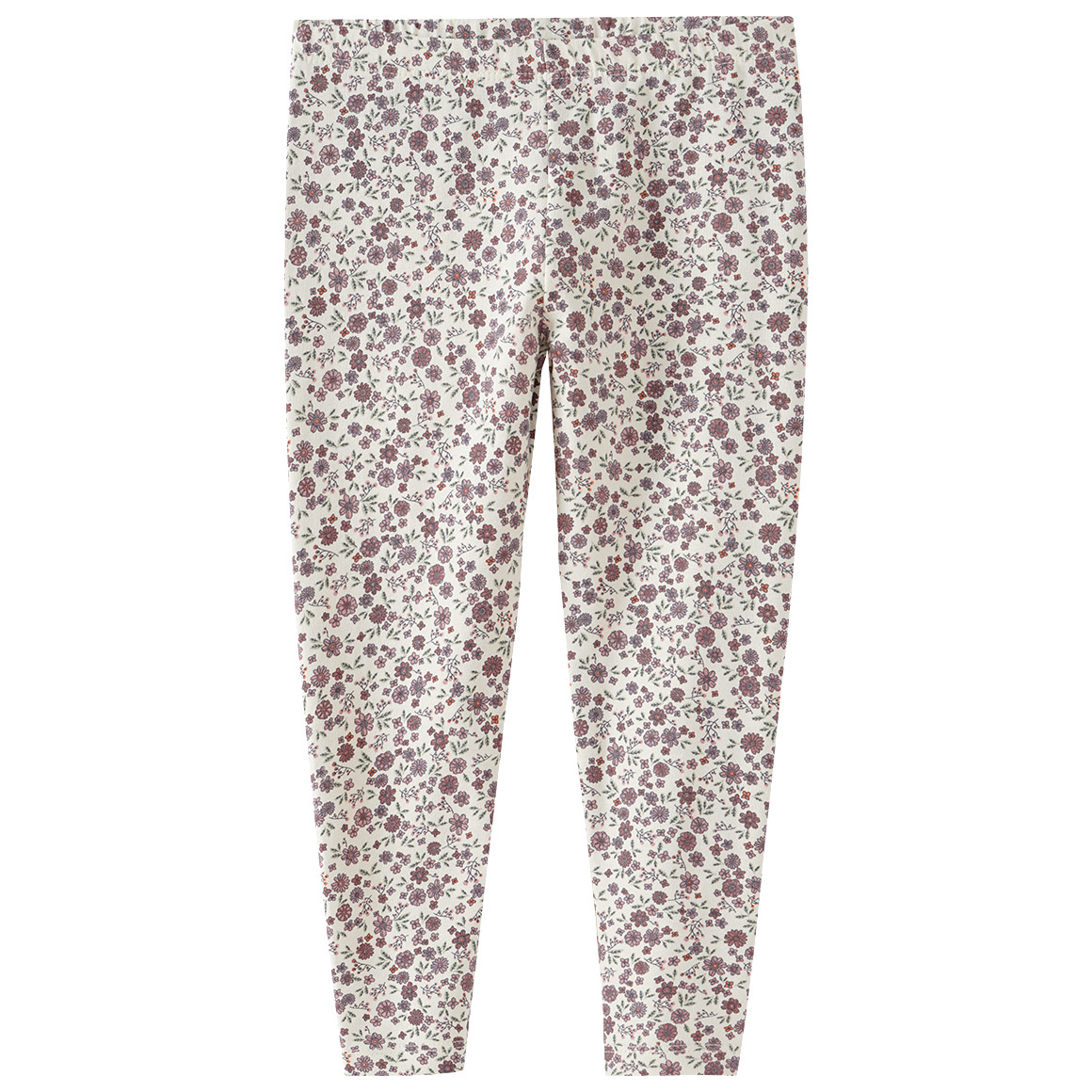 Topolino Pure Collection 2 Mädchen Leggings mit Blümchen hellbeige / puderrosa