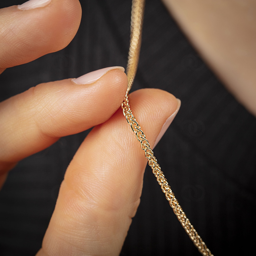 Zopfkette 750/18 K Gelbgold 2.1mm
