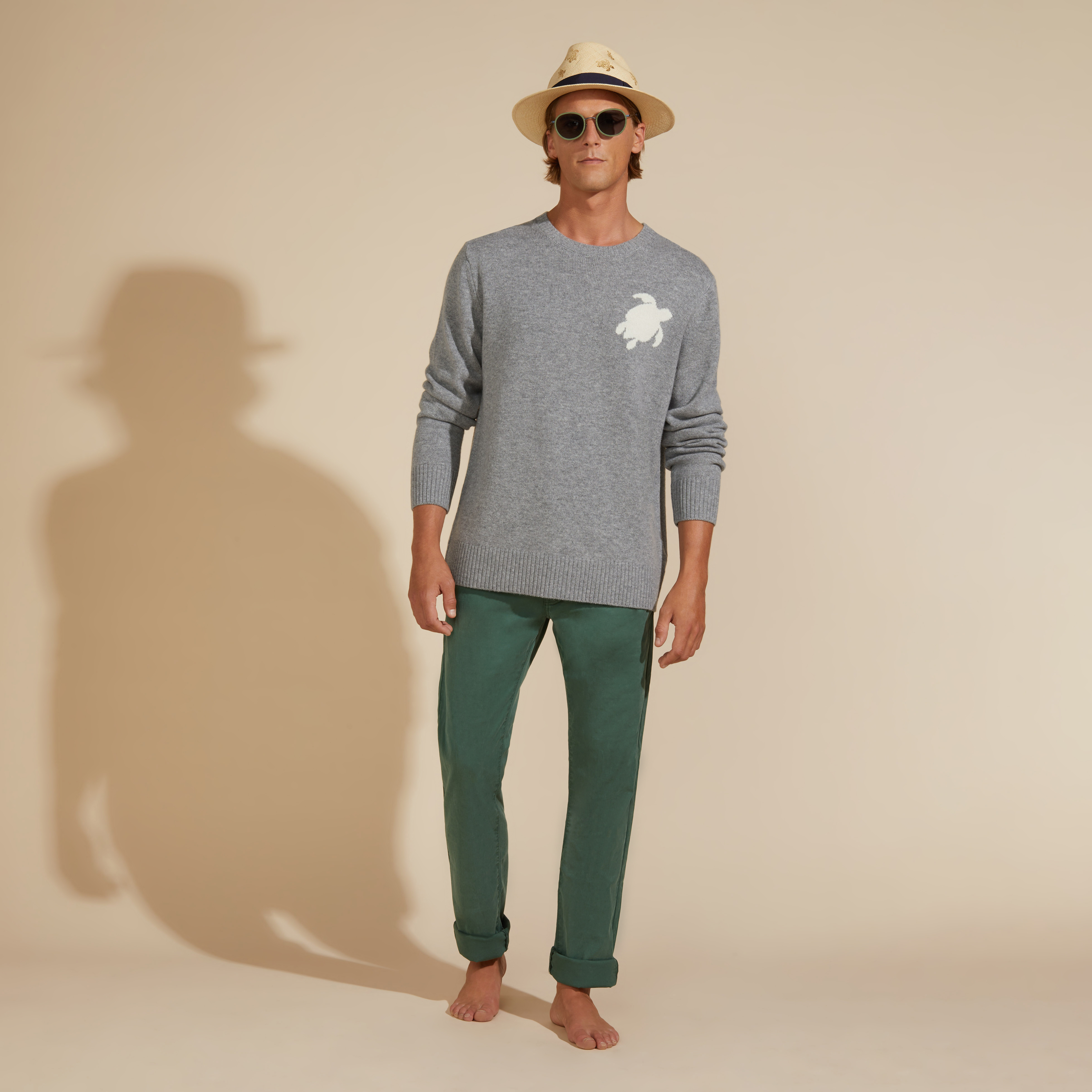 Pantalon en Gabardine de Coton Tencel 5 Poches Homme